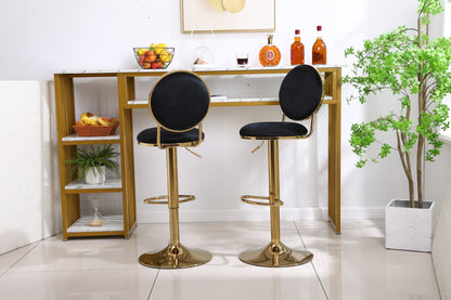 Bar Stools with Back and Footrest Counter Height Dining Chairs  2pcs/ctn