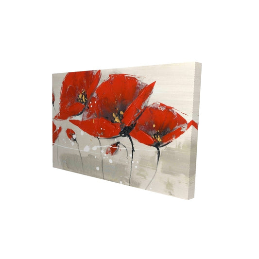 Red flowers with an handwritten typo - 20x30 Print on canvas