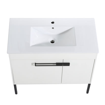 Bathroom Vanity with Sink 36 Inch, with Soft Close Doors, 36x18