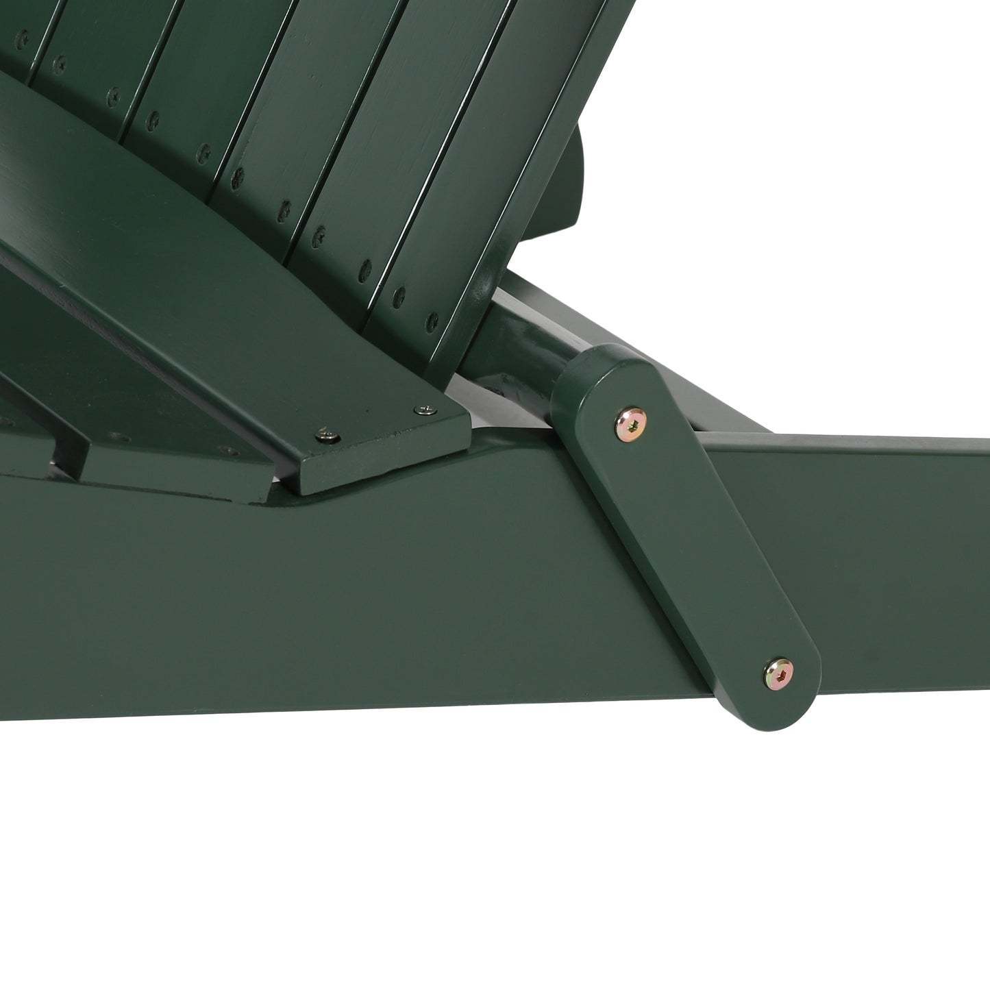 Outdoor All Solid Wood Wooden Adirondack Chair Dark Green