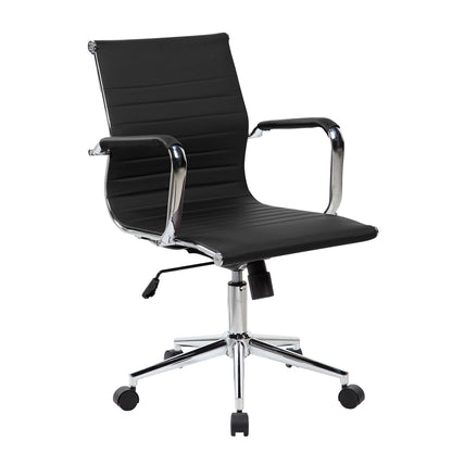 Techni Mobili Modern Medium Back Executive Office Chair, Black