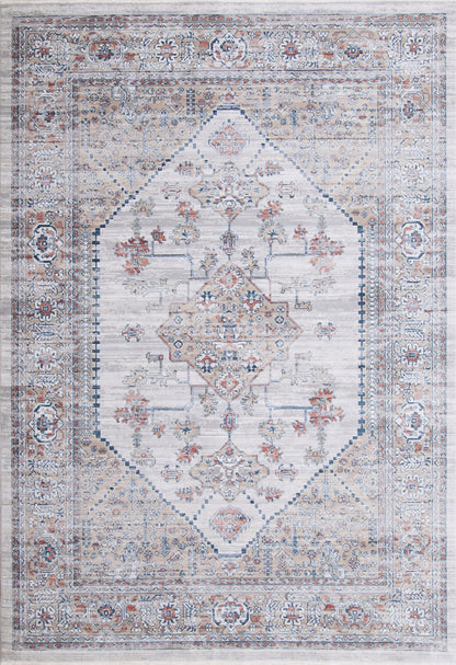 Chevak Natural/Blue/Rust Area Rug 4x6