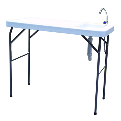 Outdoor Fish and Game Cutting Cleaning Table w/Sink and Faucet