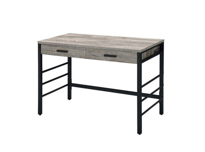 ACME Disho Built-in USB Port Writing Desk, Light Weathered Oak & Black Finish 92720