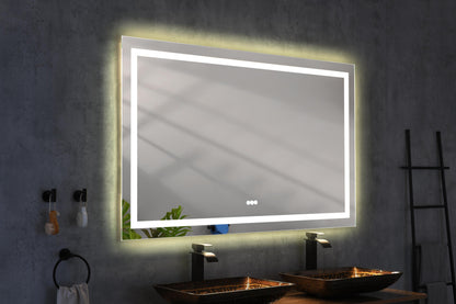 LTL needs to consult the warehouse address 60*36 LED Lighted Bathroom Wall Mounted Mirror with High Lumen+Anti-Fog Separately Control+Dimmer Function