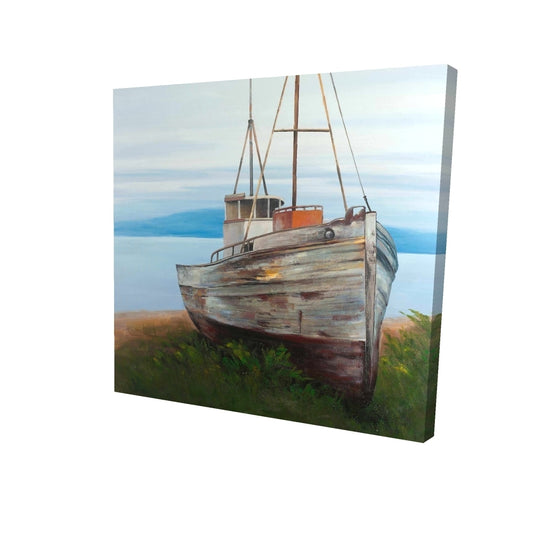 Old abandoned boat - 16x16 Print on canvas