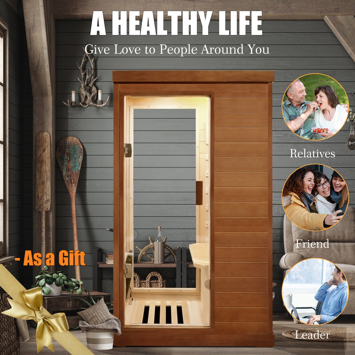 infrared sauna room single room