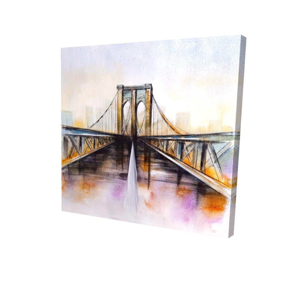 Colorful brooklyn bridge - 08x08 Print on canvas