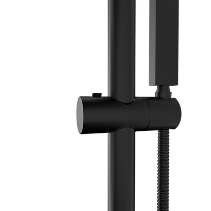 10" Rain Shower Head Systems ,with 26.18 inch Adjustable Angle Slide Bar,Matte Black,Wall Mounted shower