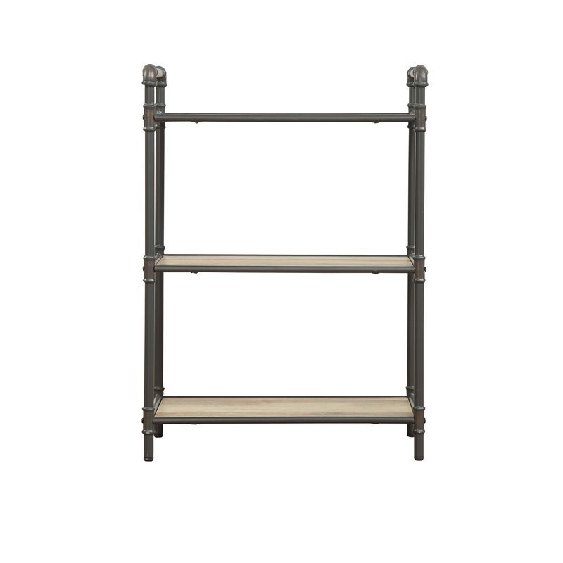 ACME Itzel Bookshelf in Antique Oak & Sandy Gray 97162