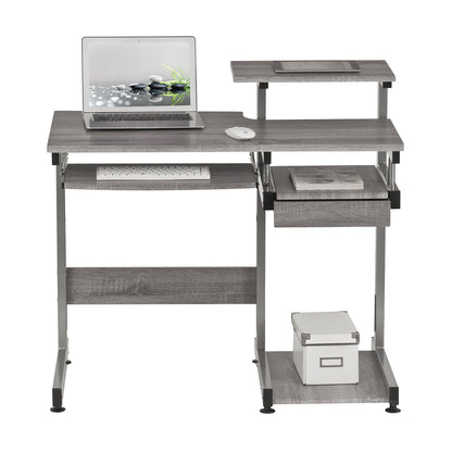 Techni Mobili Complete Computer Workstation Desk, Grey