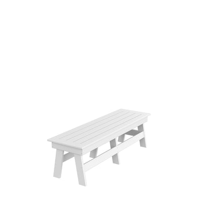 HDPE Dining  Bench, White