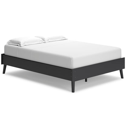 Ashley Charlang Black Contemporary Full Platform Bed EB1198-112