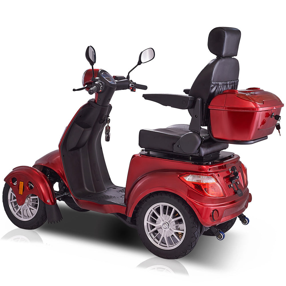 Fastest Mobility Scooter With Four Wheels For Adults & Seniors, Red