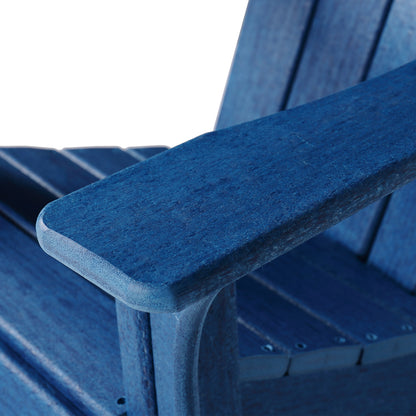 HDPE Adirondack Chair Sunlight Resistant no-Fading Snowstorm Resistant Outdoor Chair Patio Adirondack Chairs Ergonomic Comfort Widely Used for Fire Pits Decks Gardens Campfire Chairs-Blue