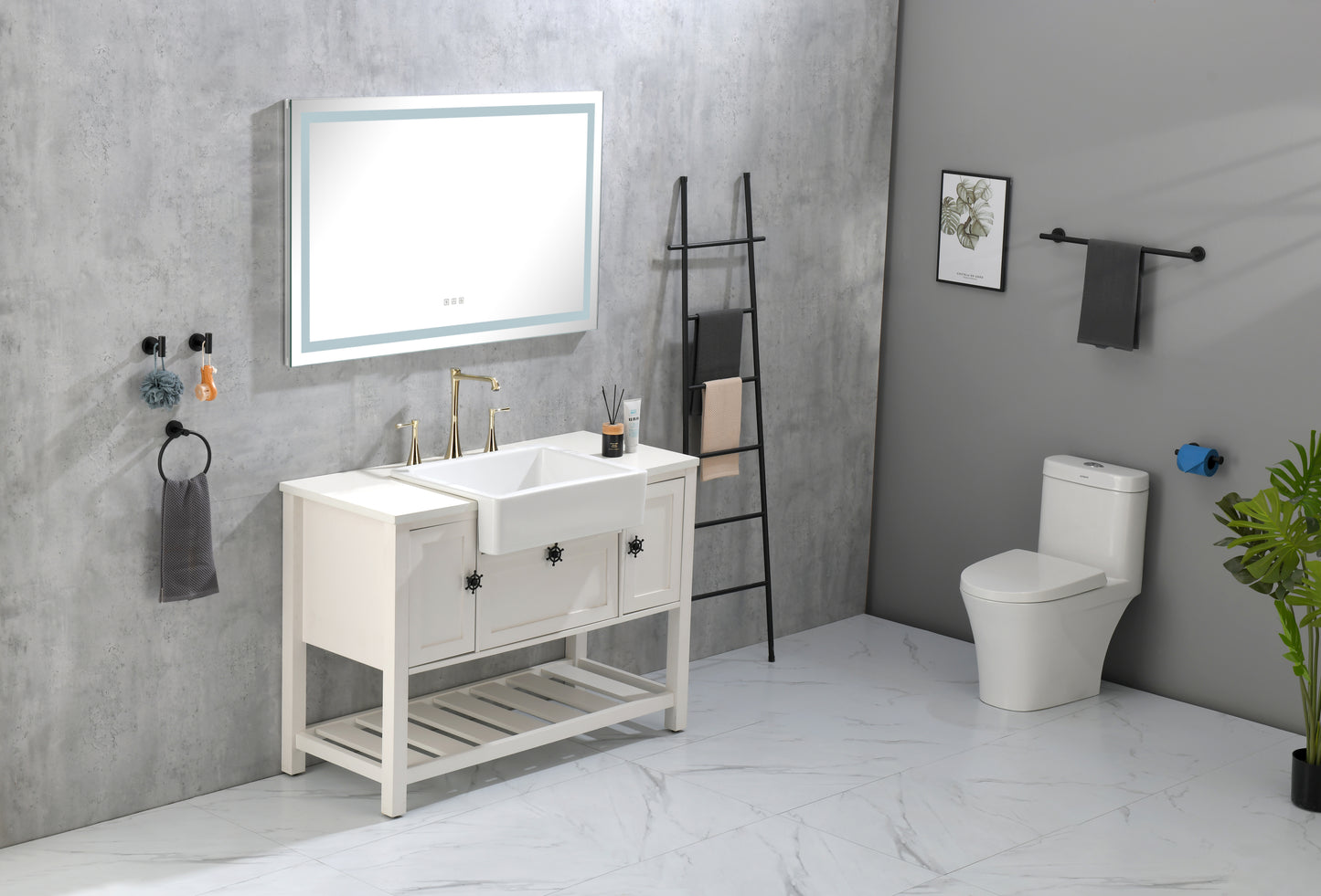 Bathroom Vanities Without Tops 48 in. W x 20-1/2 in. D Bathroom Vanity Cabinet Only in White