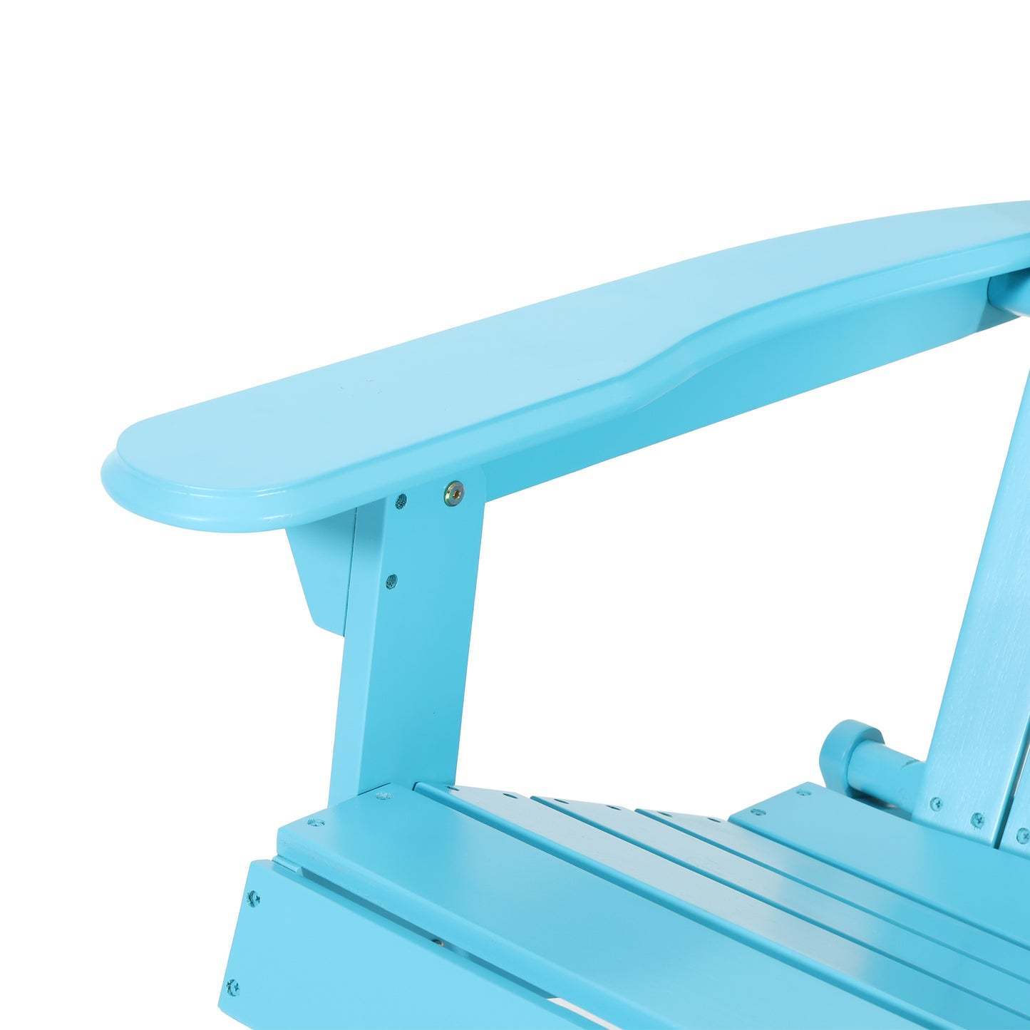 Classic Teal Foldable Acacia Adirondack Chair