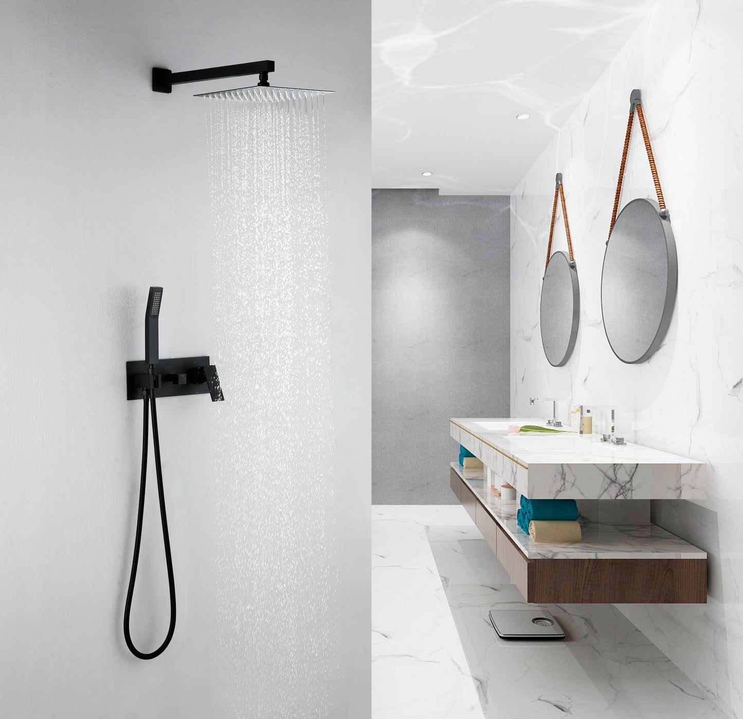 Wall Mounted Bathroom Rainfall Shower System