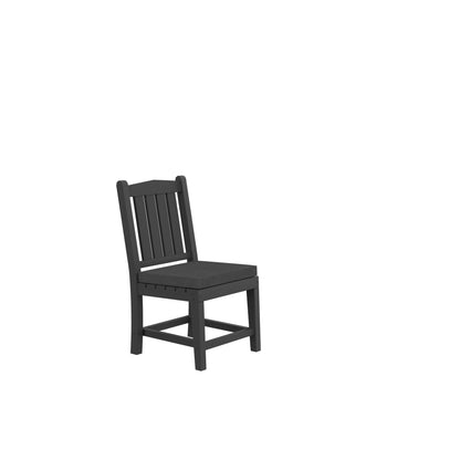 HDPE Dining Chair, Gray, With Cushion, No Armrest, Set of 2