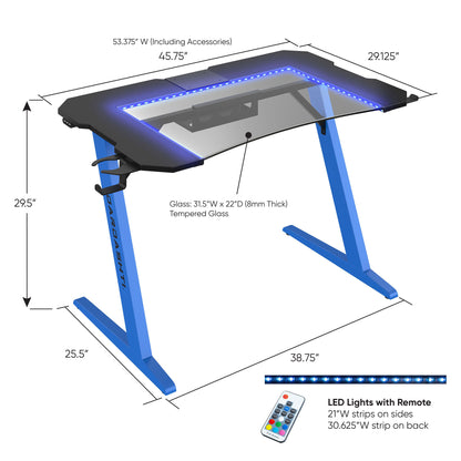 Dardashti Gaming Desk Z1-21-Cobalt Blue