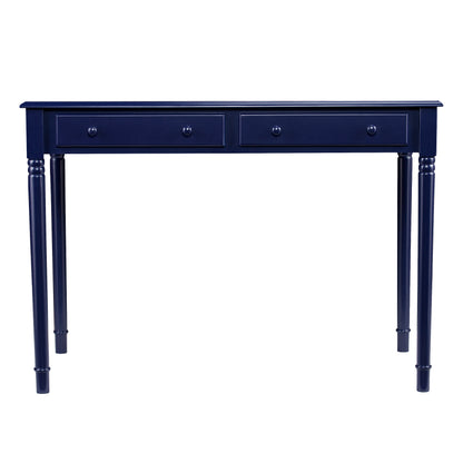 Janice Farmhouse 2-Drawer Writing Desk - Navy