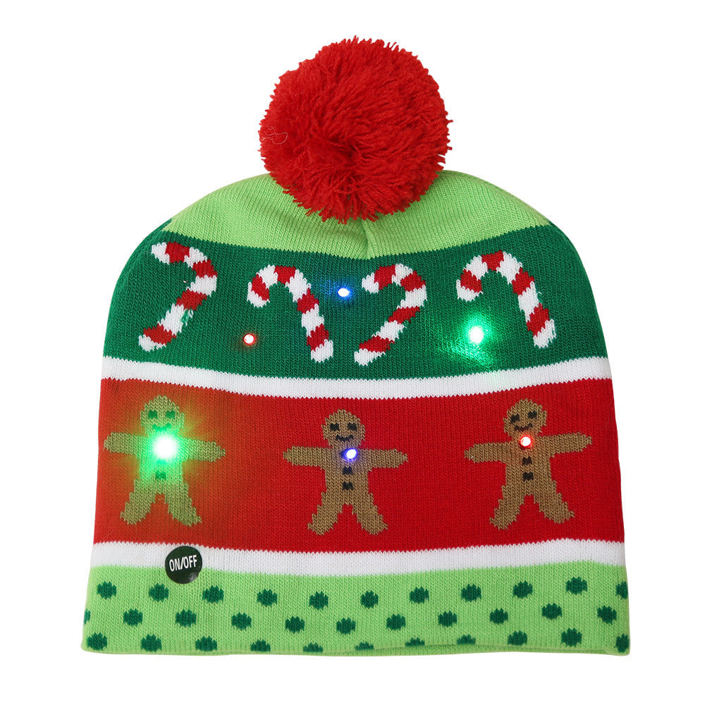 Pom Pom Party Holiday Hats With LED Lights by VistaShops