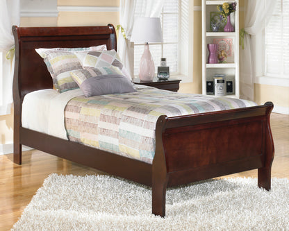 Ashley Alisdair Dark Brown Traditional Twin Sleigh Bed B376B5