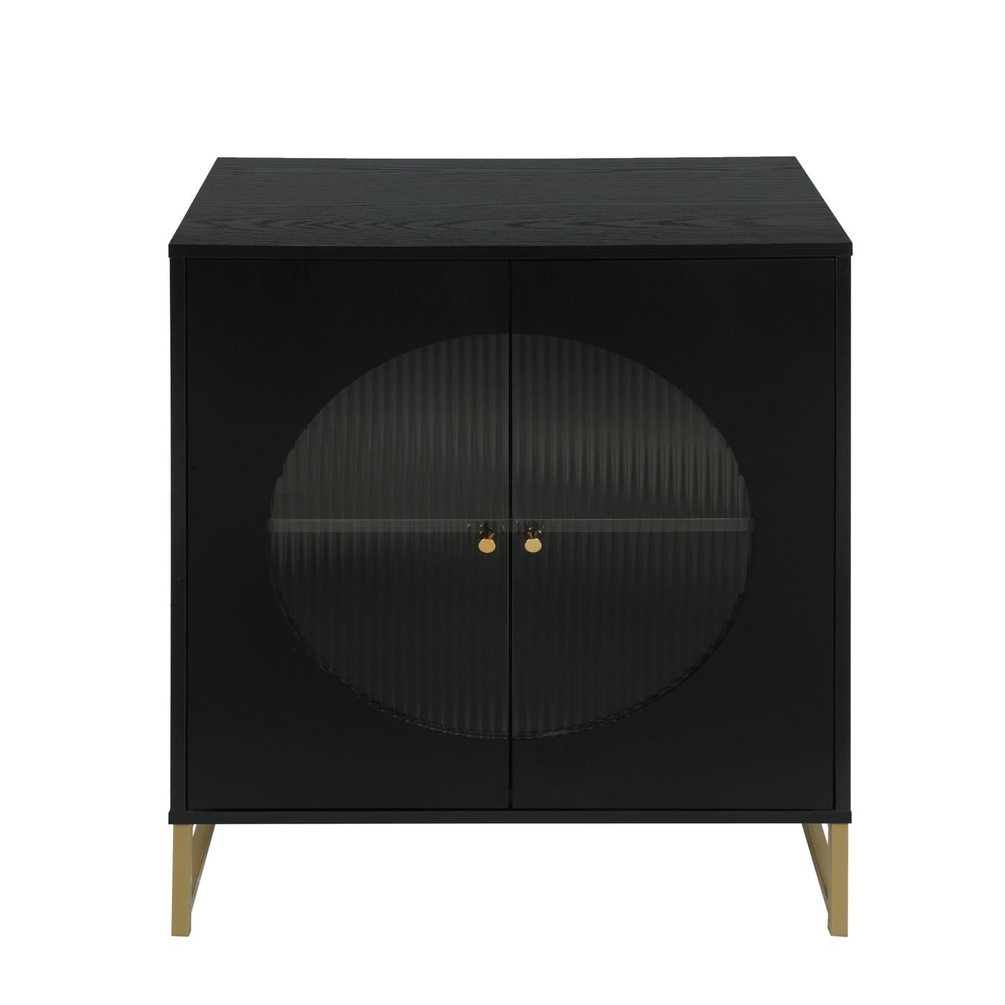 Black Storage Cabinet with Glass Door, Sideboard Buffet Cabinet for Kitchen,Dining Room