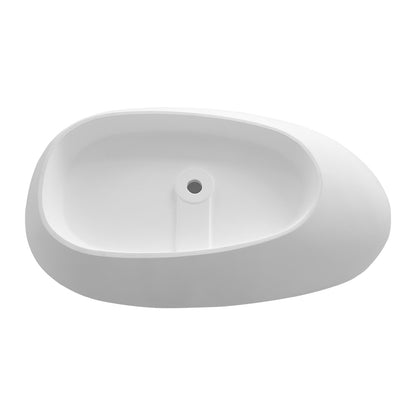 1800mm solid surface stone soaking tub Bathroom freestanding bathtub for adult