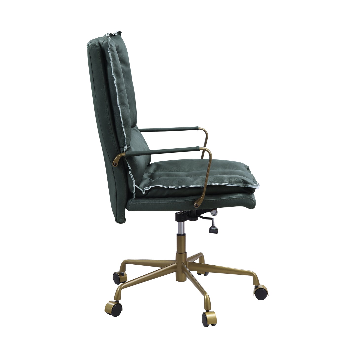 ACME Tinzud Office Chair in Dark Green Top Grain Leather 93166