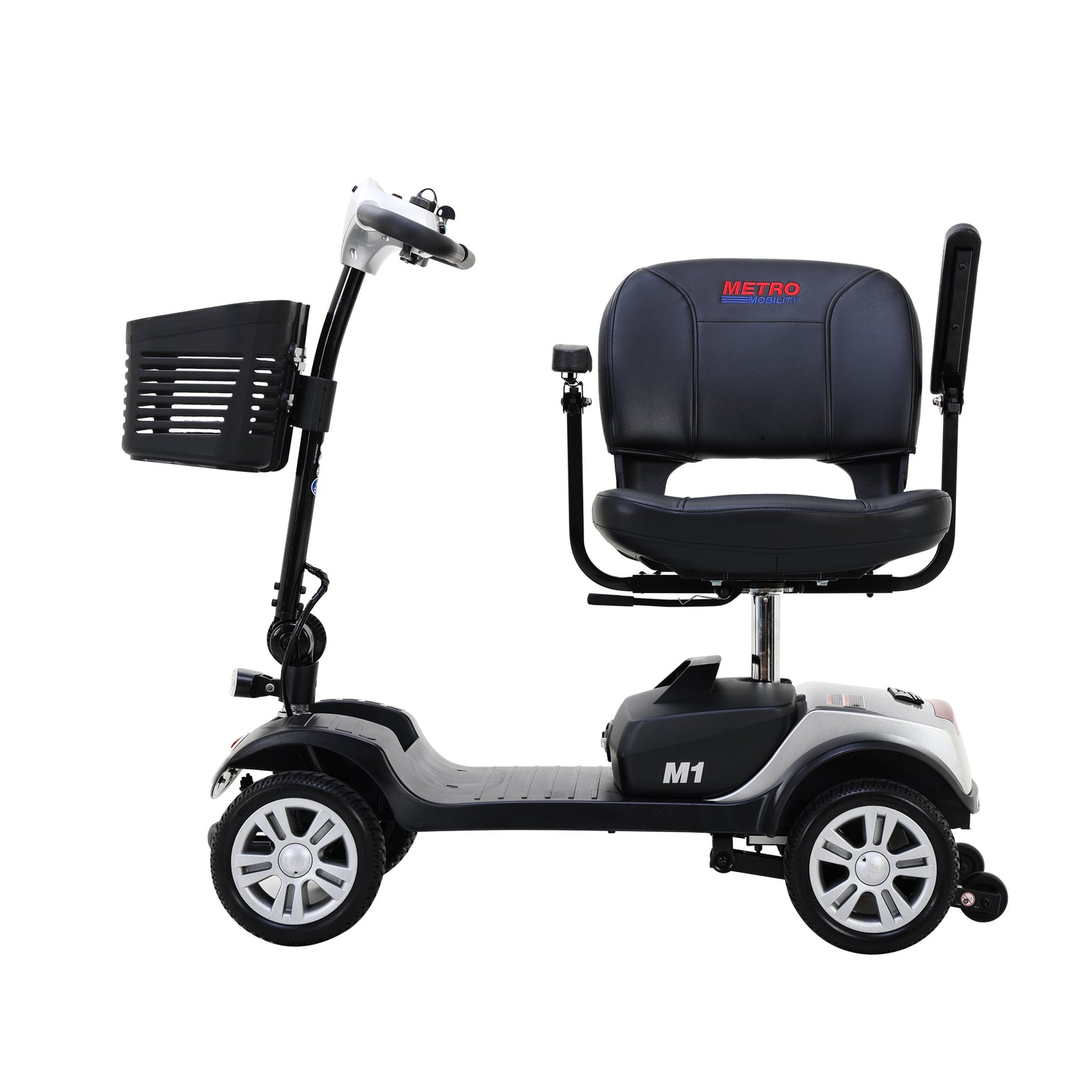 Four wheels Compact Travel Mobility Scooter with 300W Motor for Adult-300lbs,  SILVER