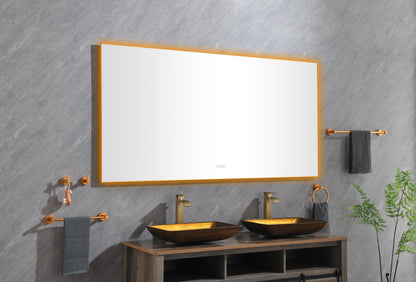 72x 36Inch LED Mirror Bathroom Vanity Mirror with Back Light, Wall Mount Anti-Fog Memory Large Adjustable Vanity Mirror