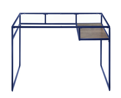 ACME Yasin Desk, Blue & Glass 92586