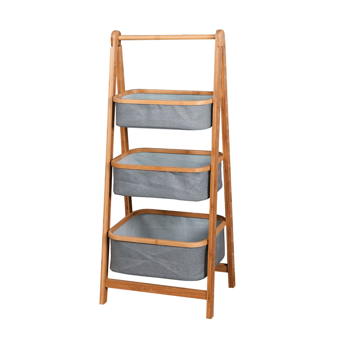 Living Room 3-Tier Storage Rack Bedroom Bamboo Rack 17.5 x 13 x 42.9 inch