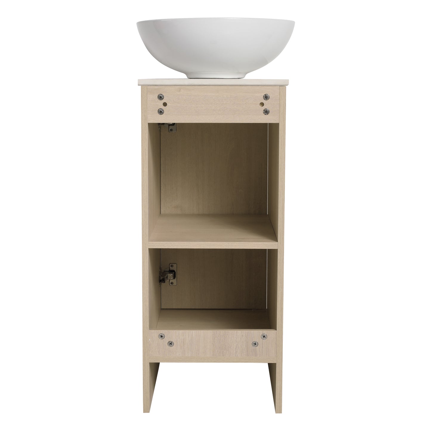 13" Bathroom Vanity with Sink, Freestanding Bathroom Vanity with Soft Close Door and Shelf（Top：BAB321MOWH）