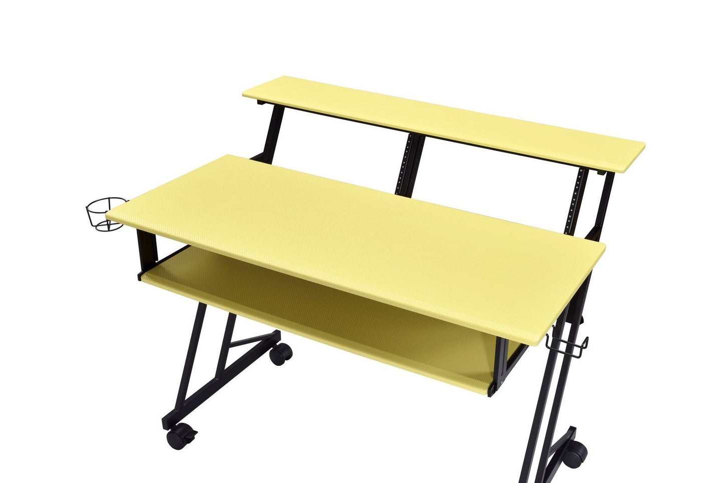 ACME Suitor Computer Desk, Yellow & Black 92904