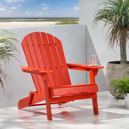 Cartagena Outdoor Acacia Wood Adirondack RED  Chair