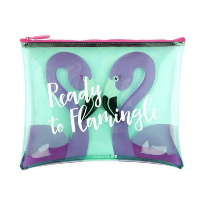 Sunnylife Flamingo See-Thru Pouch by Karma Kiss