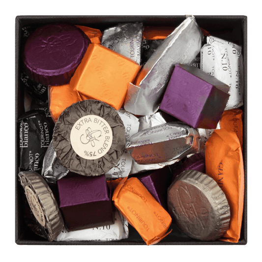 Guido Gobino Assorted Chocolate Cube Gift Large Box (70 pcs) by Bar & Cocoa