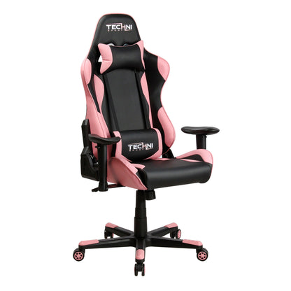 Techni Sport TS-4300 Ergonomic High Back Racer Style PC Gaming Chair, Pink