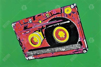 Tape player - 20x30 Print on canvas