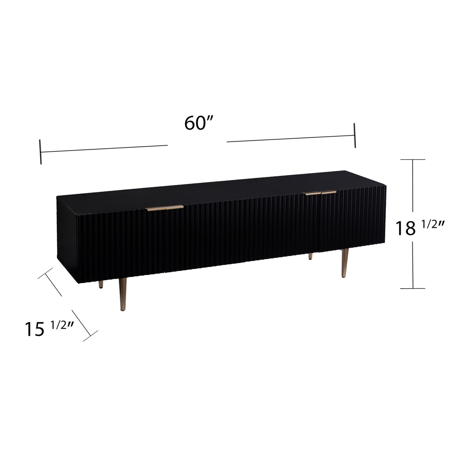 Pilston 4-Door Media Console - Black