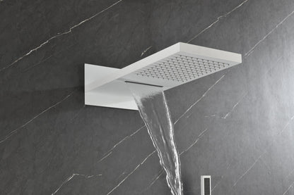 Shower System,Waterfall Rainfall Shower Head with Handheld, Shower Faucet Set for Bathroom Wall Mounted