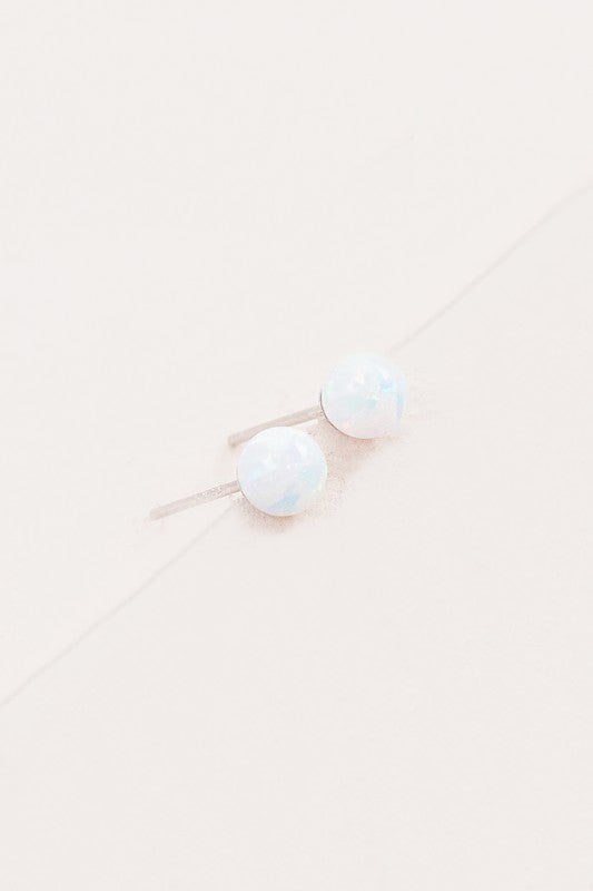 Tiny Sphere Stud Earrings