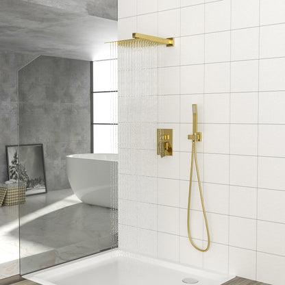 10" Rain Shower Head Systems, Gold,Wall Mounted shower