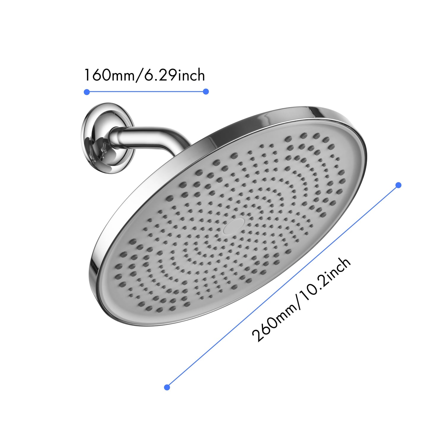 Shower Head - High Pressure Rain - Luxury Modern Look - No Hassle Tool-less 1-Min