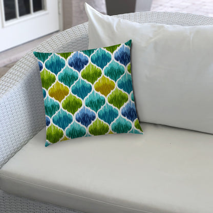 DENALINE Blue Indoor/Outdoor Pillow - Sewn Closure