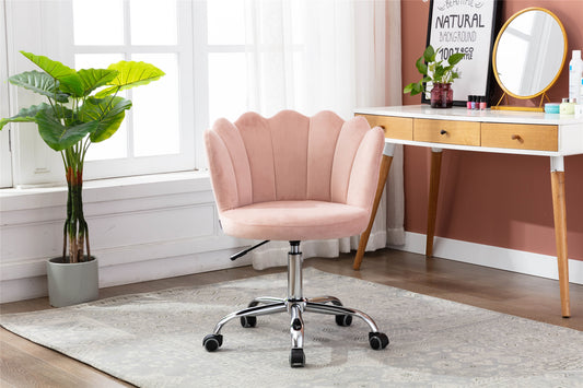 COOLMORE   Swivel Shell Chair for Living Room/Bed Room, Modern Leisure office Chair  Pink