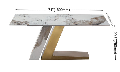 71 inch Fashion Modern Pandora sintered stone dining table