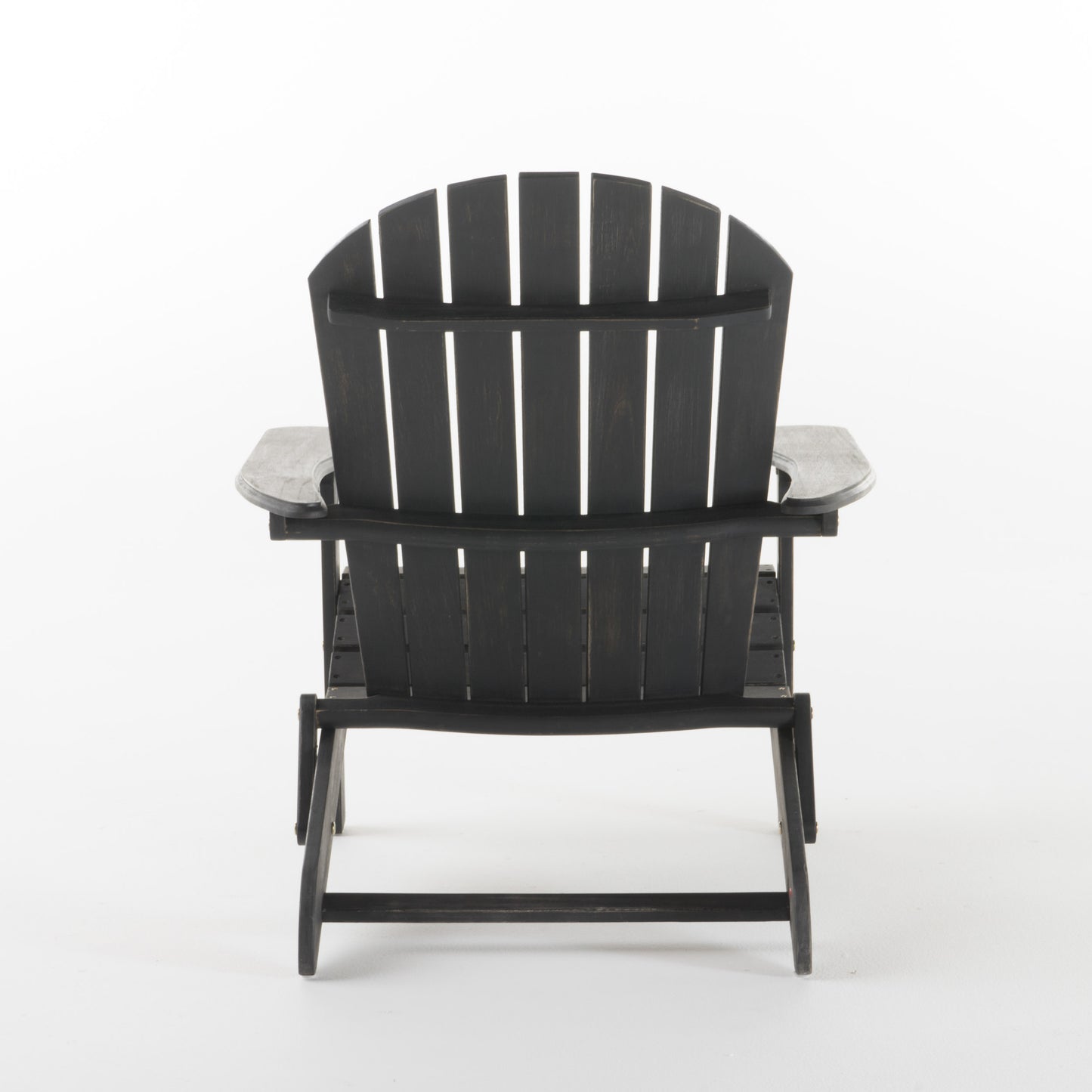 Outdoor Solid Wood Foldable Adirondack DARK GREY Chair